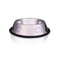 comedouro inox natural alto relevo ant-derrapante pequena